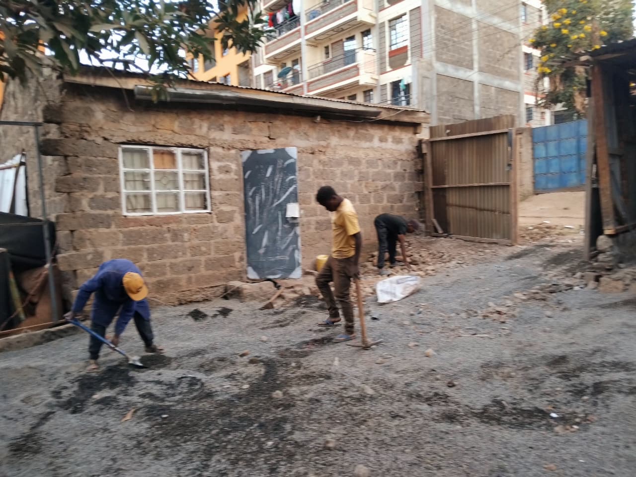 Unfinished building for the children's home